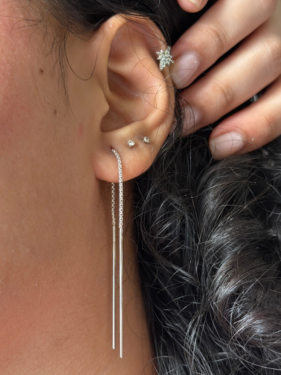 Sleek Threaded Earring