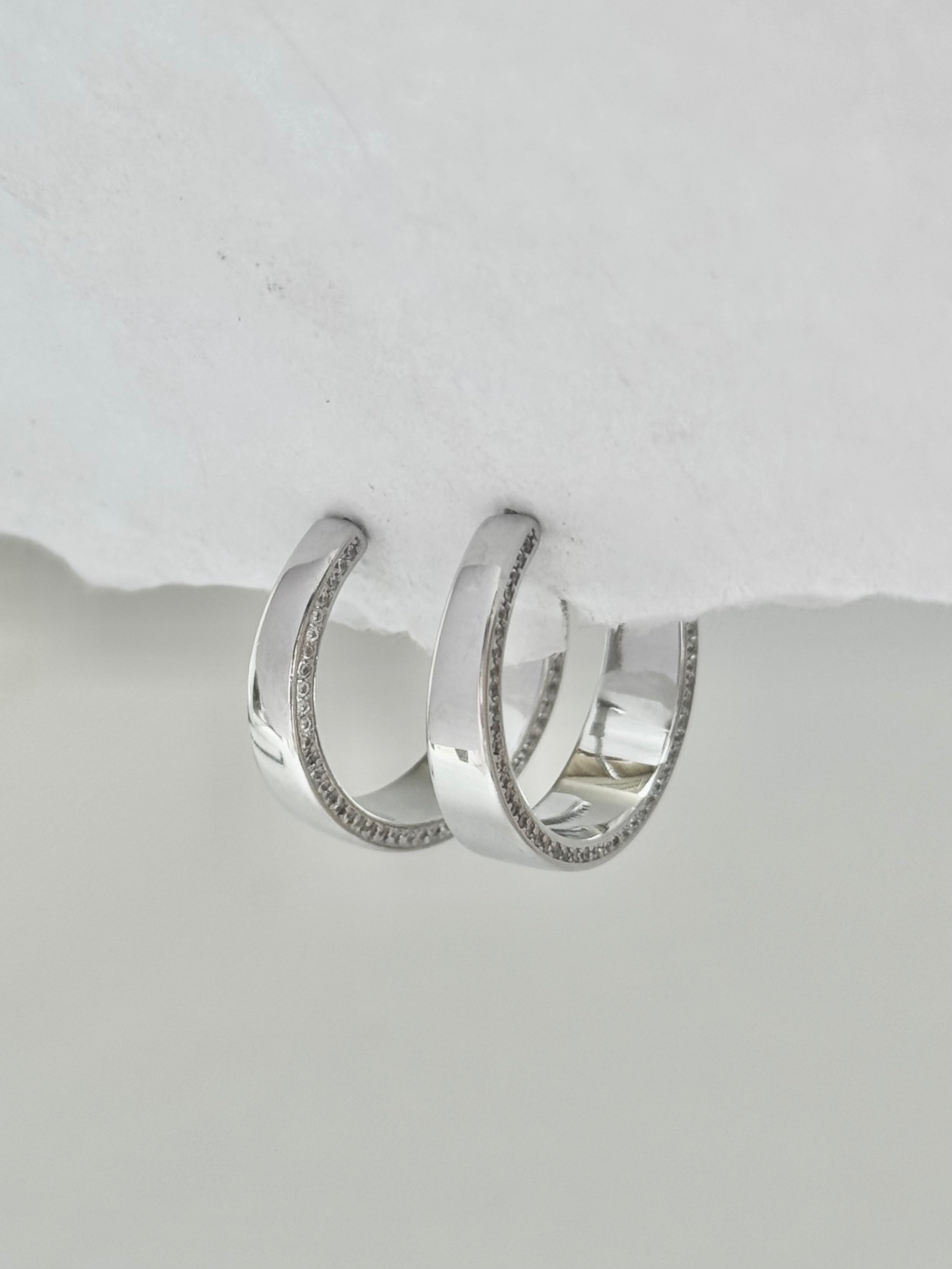 Sterling Hoops Earrings