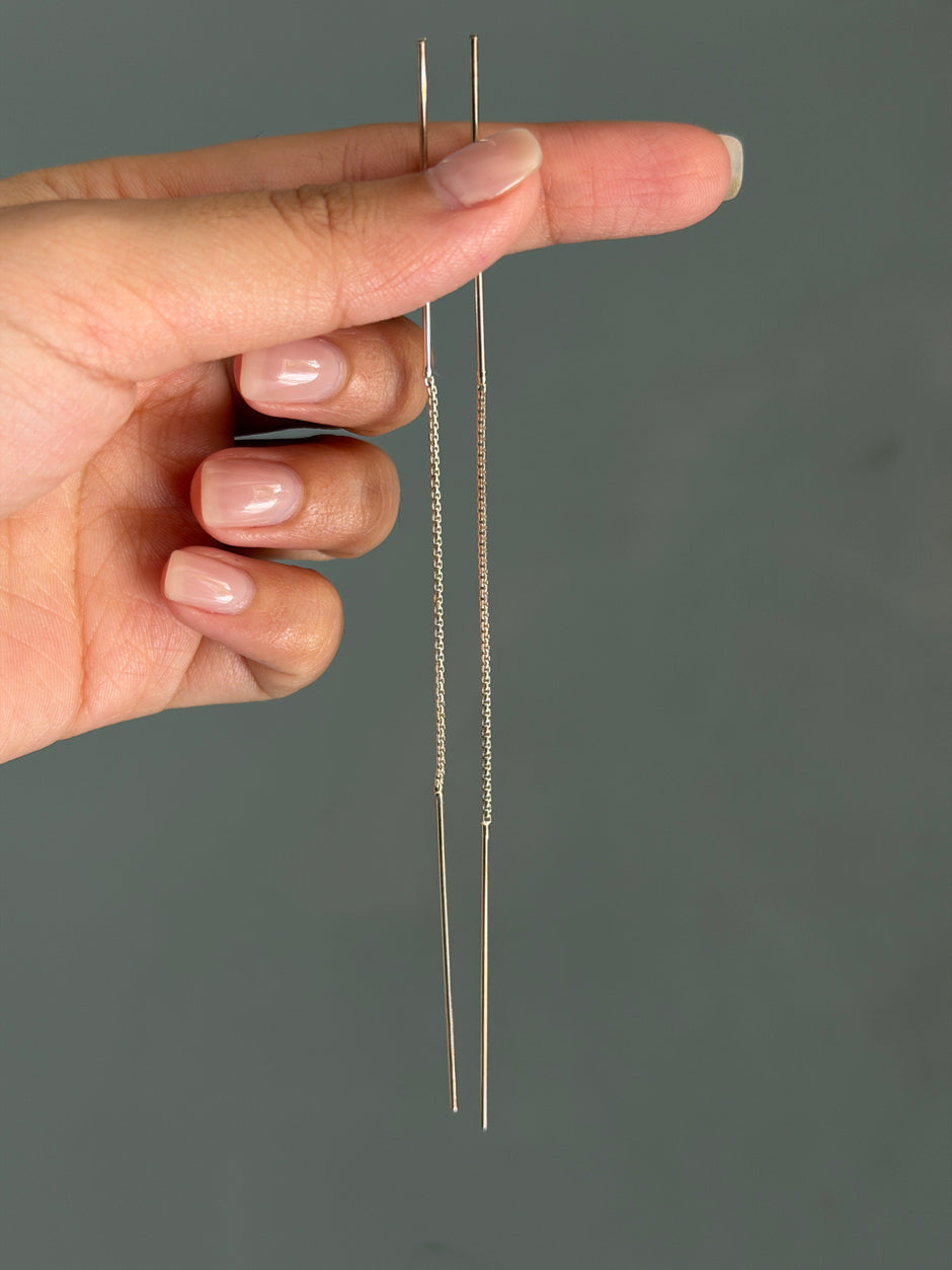 Sleek Threaded Earring