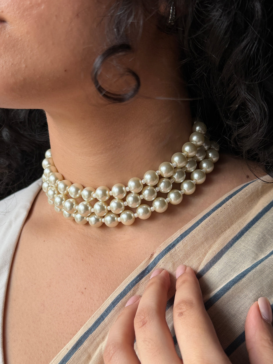 Creme Pearl Choker
