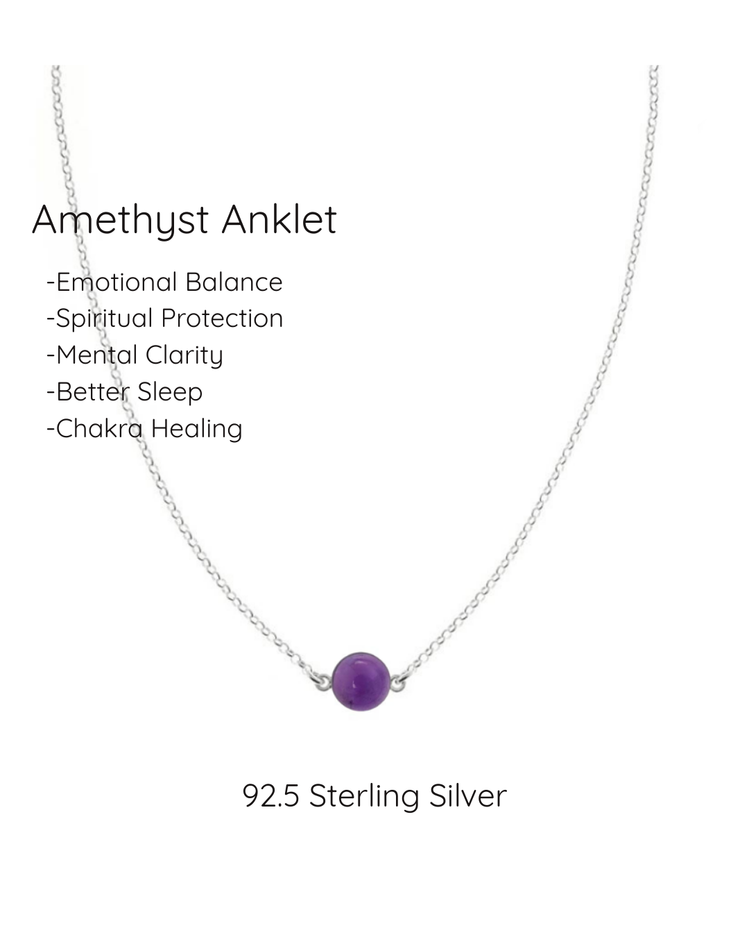 Amethyst Anklet
