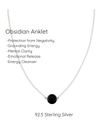 Obsidian Anklet