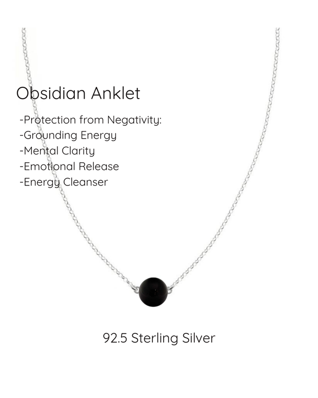 Obsidian Anklet