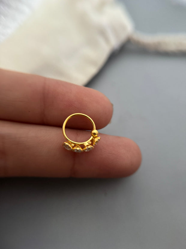Gold Blitz Nose Ring