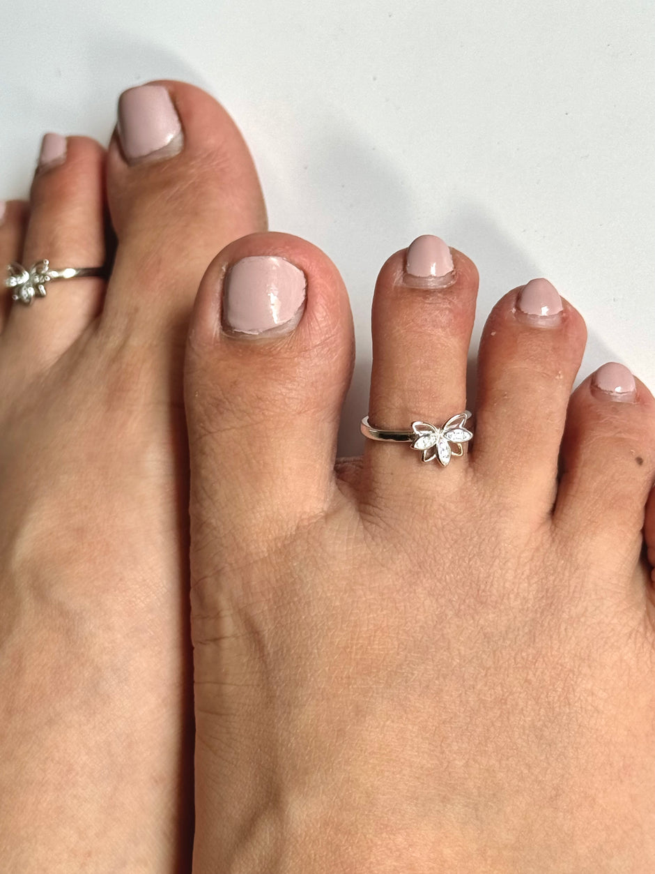 Lotus Bloom Toe Rings