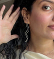 Curly Threaded Earring