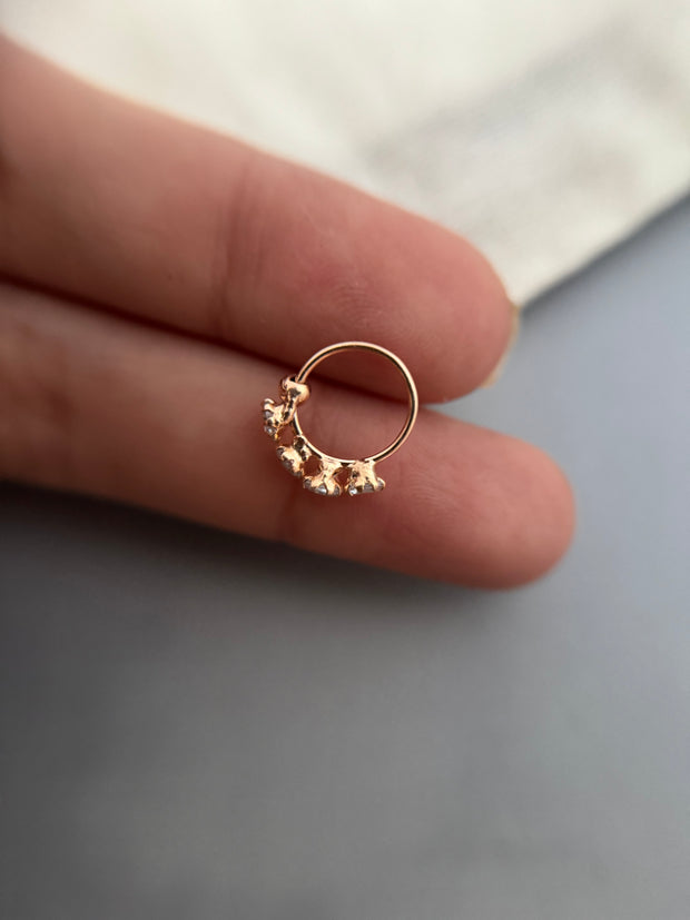 Rosegold Blitz Nose Ring