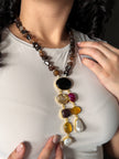 Smokey Quartz MOP Monile