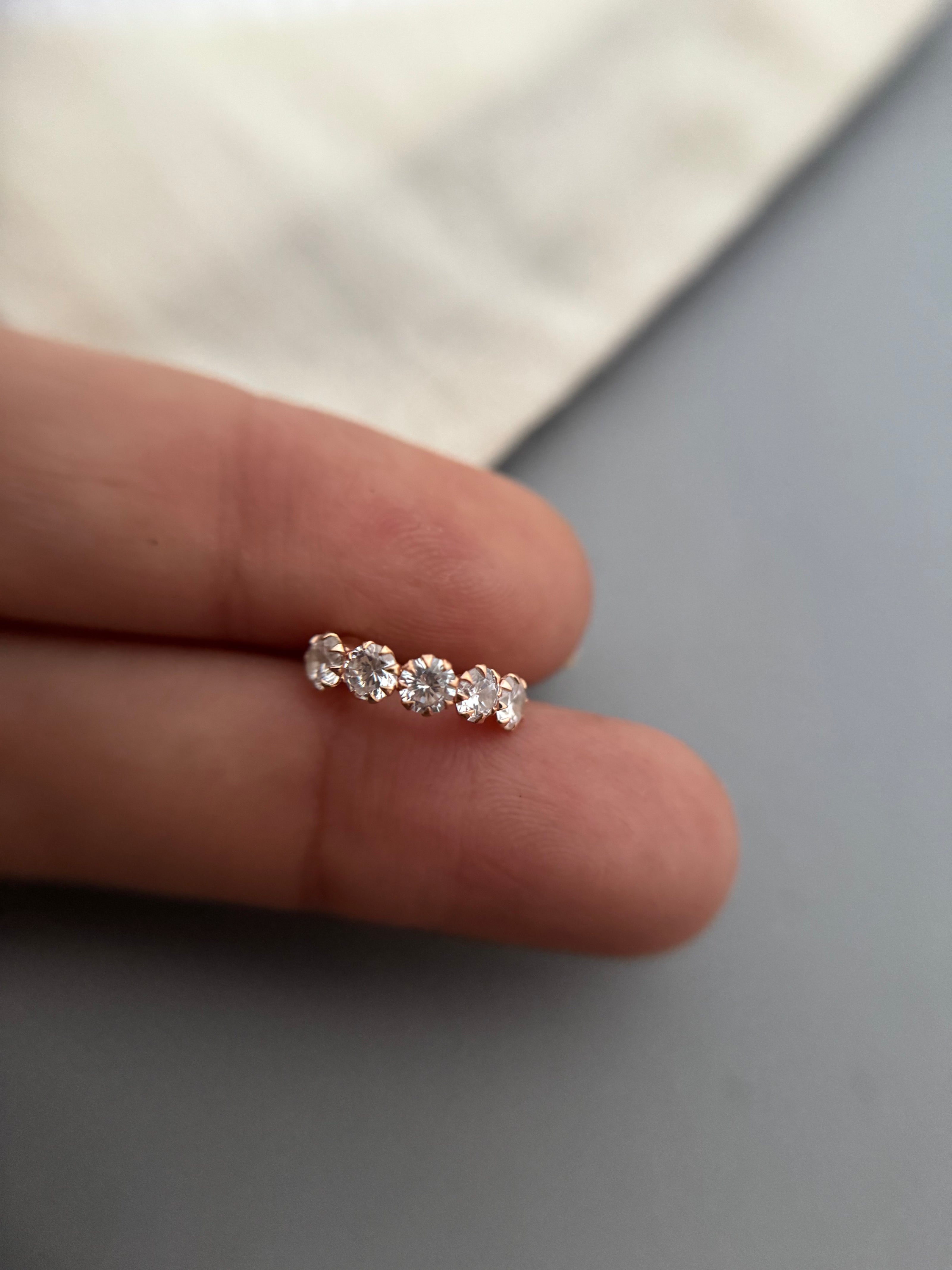 Rosegold Pixel Nose Ring