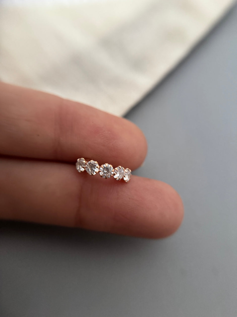 Rosegold Pixel Nose Ring