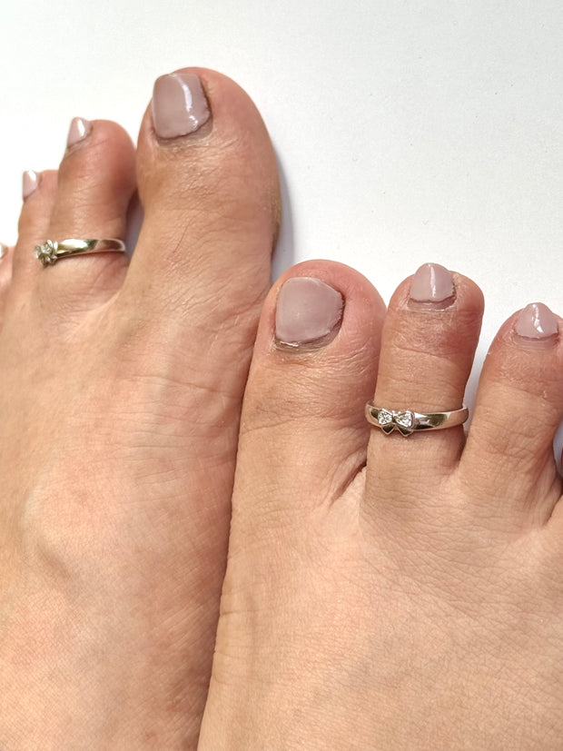 Bow Toe Rings