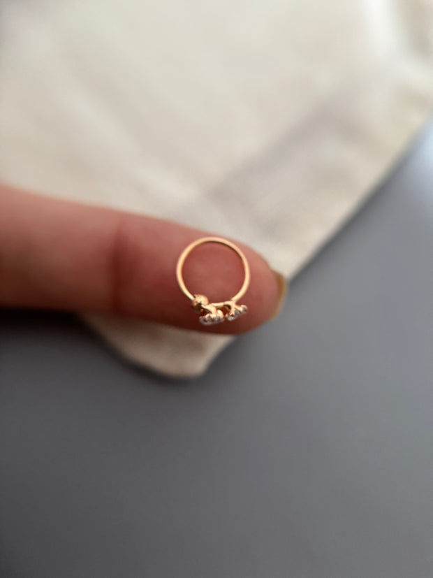Rosegold Saavi Nose Ring