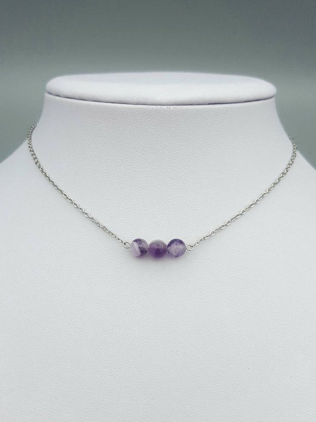 Tri Amethyst Necklace
