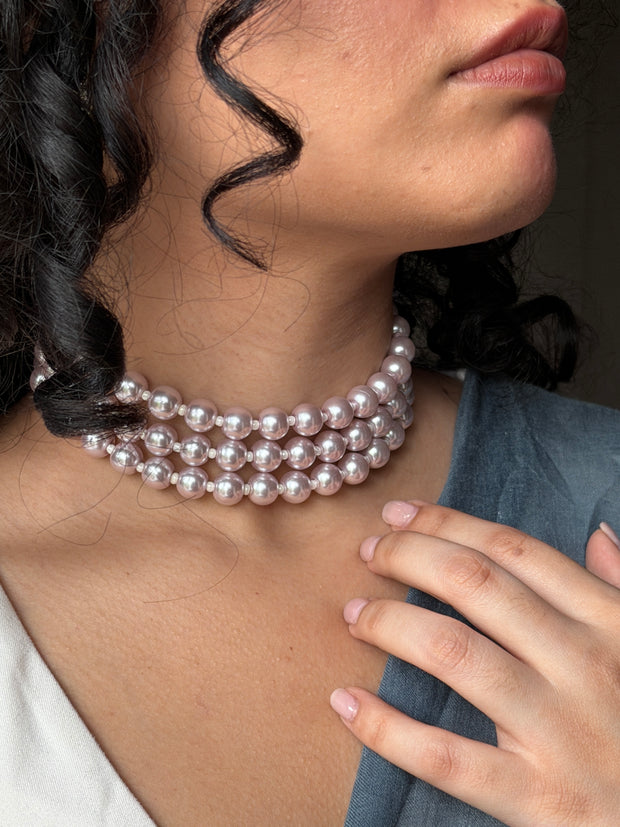 Lavender Pearl Choker