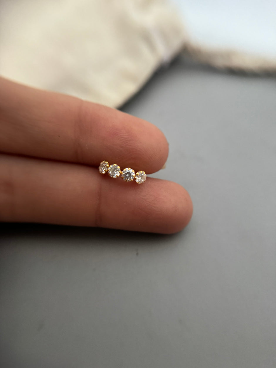 Gold Blitz Nose Ring