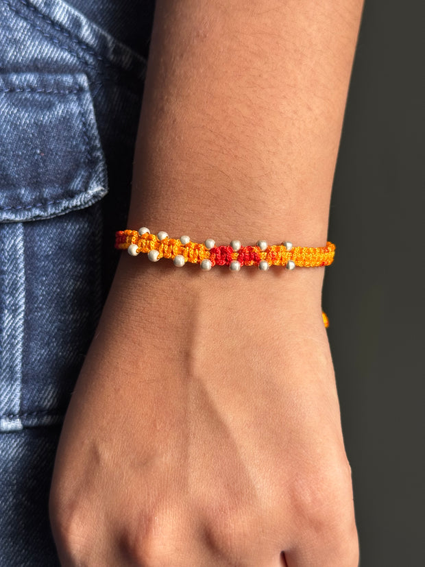 Yellow Beaded Rakhi