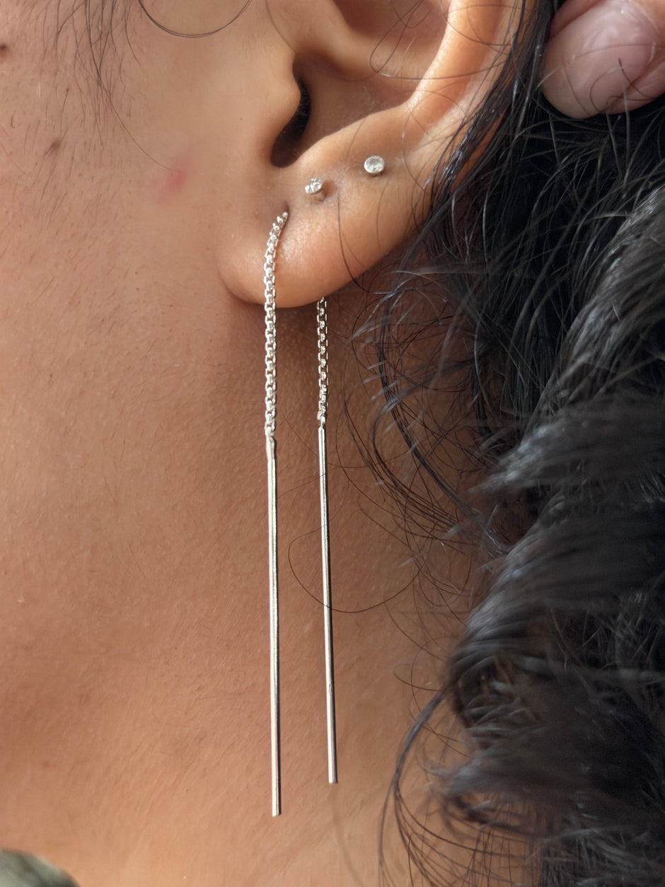 Sleek Threaded Earring