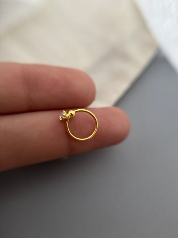 Gold Ovi Nose Ring