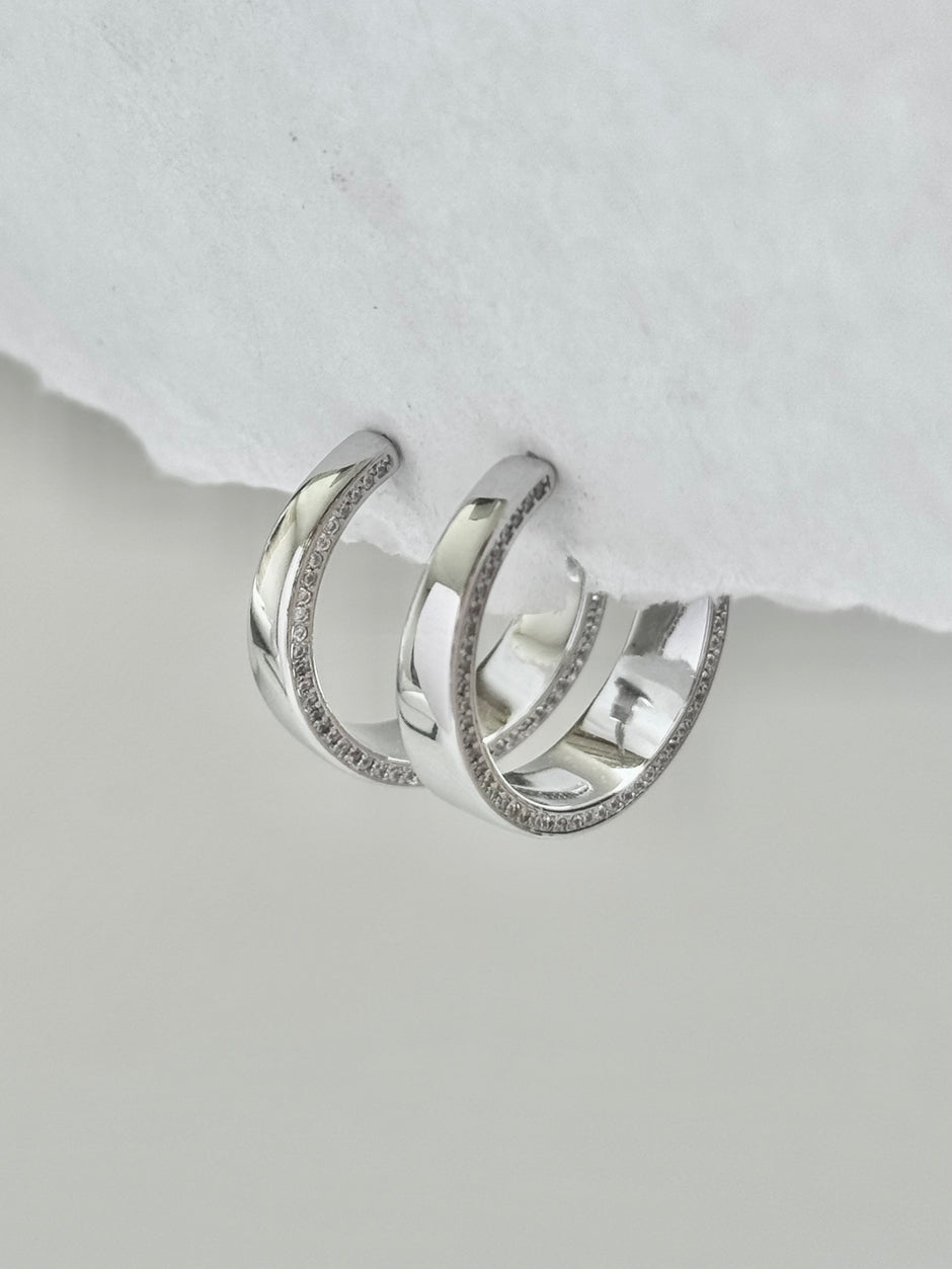 Sterling Hoops Earrings