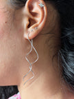 Curly Threaded Earring