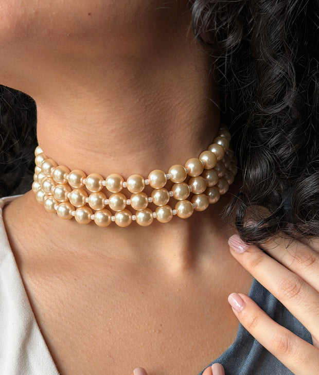 Peach Pearl Choker