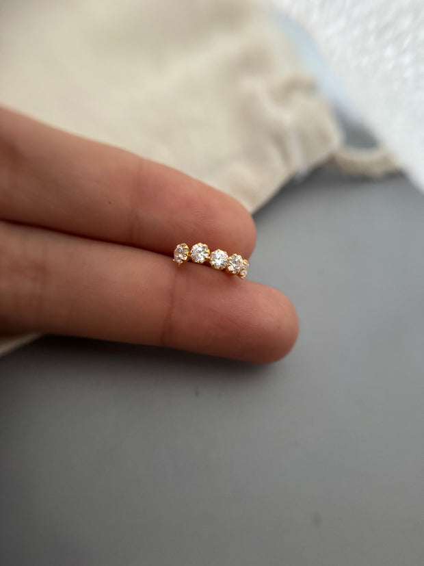 Gold Pixel Nose Ring