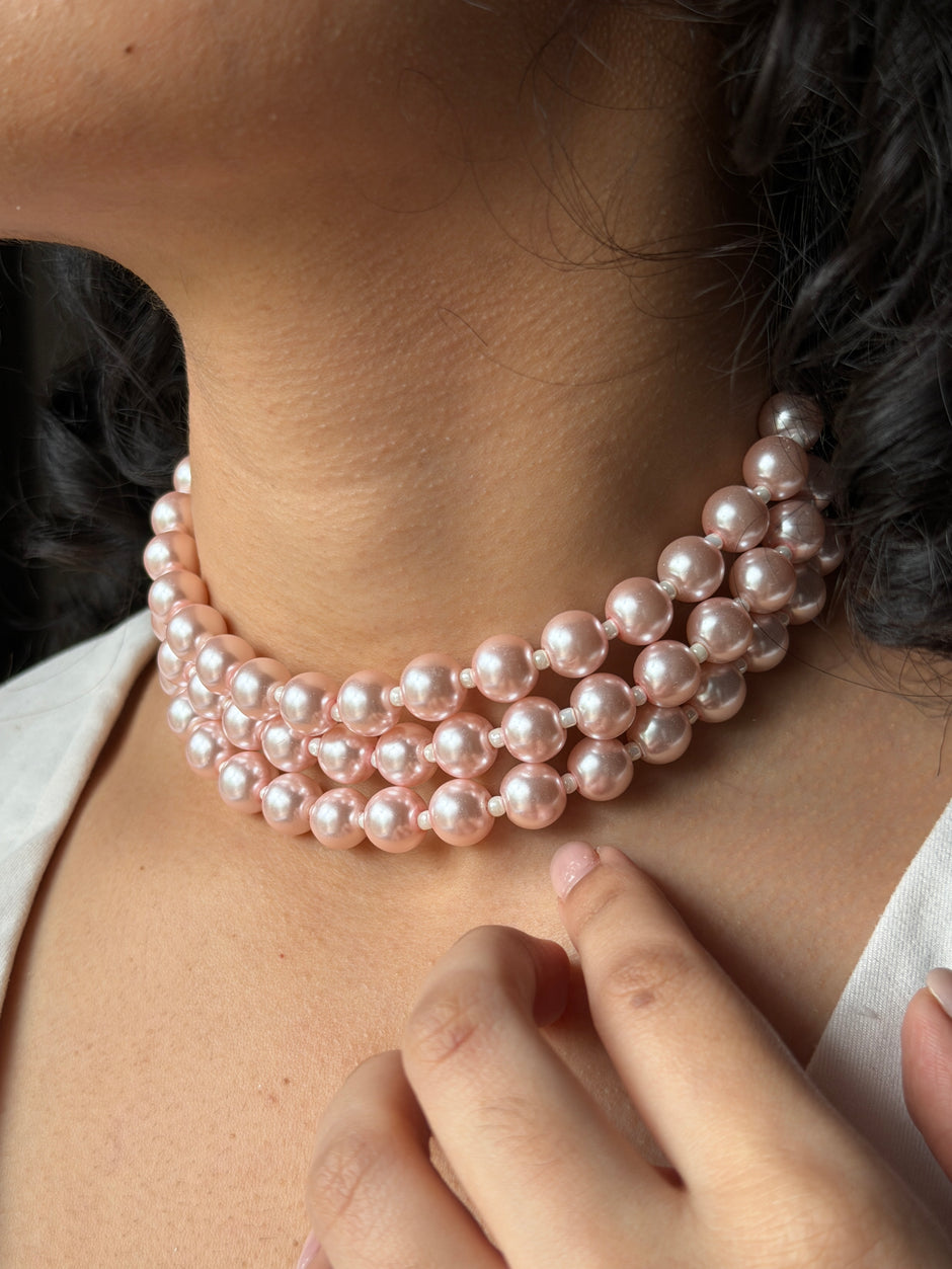 Pink Pearl Choker