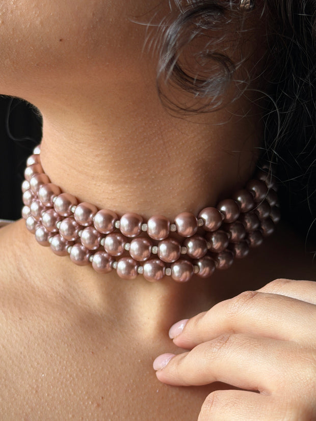 Mauve Pearl Choker